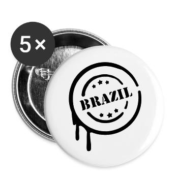 brazil__f1 - Lot de 5 grands badges (56 mm) - blanc - Devant