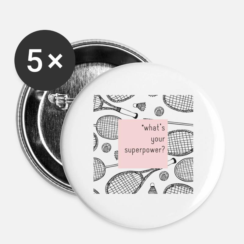 superpower - Buttons large 2.2''/56 mm (5-pack) - white
