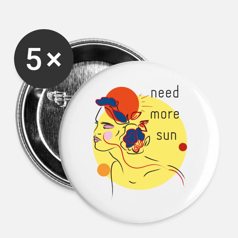 summersun - Buttons large 2.2''/56 mm (5-pack) - white