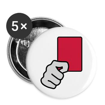 rote_karte__f3 - Buttons groß 56 mm (5er Pack) - Weiß - Vorne