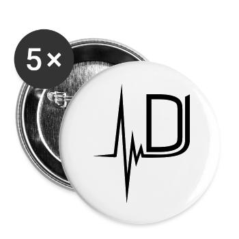 dj_pulse - Buttons groß 56 mm (5er Pack) - Weiß - Vorne