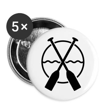rudern_1_f1 - Buttons groß 56 mm (5er Pack) - Weiß - Vorne