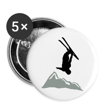 freefall_mountain - Buttons groß 56 mm (5er Pack) - Weiß - Vorne