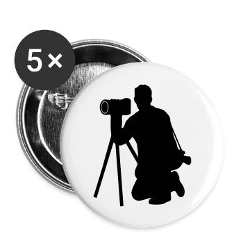 fotograf - Buttons groß 56 mm (5er Pack) - Weiß - Vorne