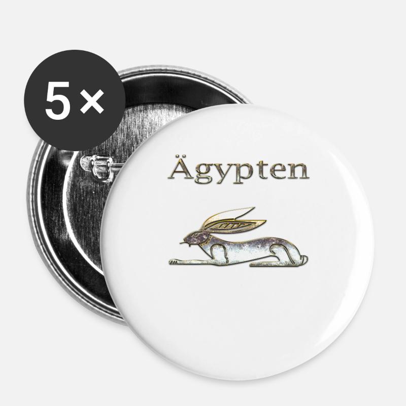Ägypten 63 - Buttons groß 56 mm (5er Pack) - Weiß