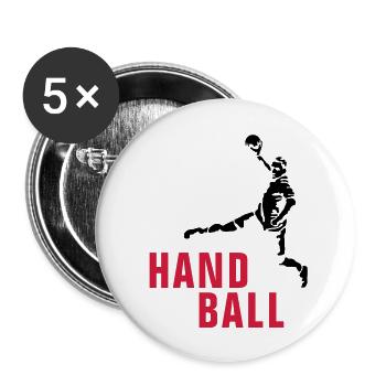 handball_122012_b_2c - Buttons groß 56 mm (5er Pack) - Weiß - Vorne