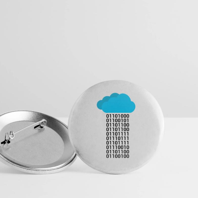 Informatique Binary Cloud Cloud Lot de 5 grands badges (56 mm)