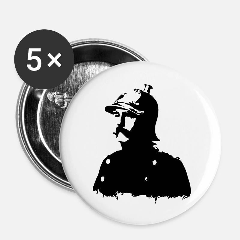Otto von Bismarck - Buttons large 2.2''/56 mm (5-pack) - white