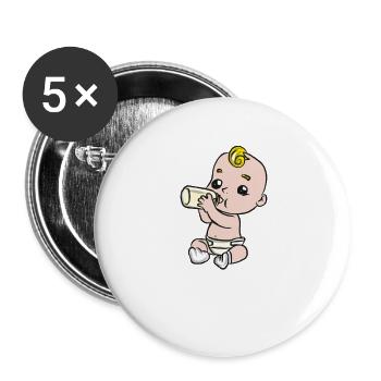 infant - Buttons large 2.2''/56 mm (5-pack) - white - Front