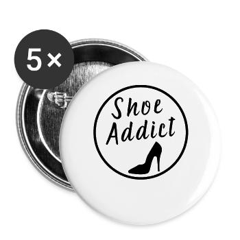 Shoe Addict Shoe Addict - Lot de 5 grands badges (56 mm) - blanc - Devant