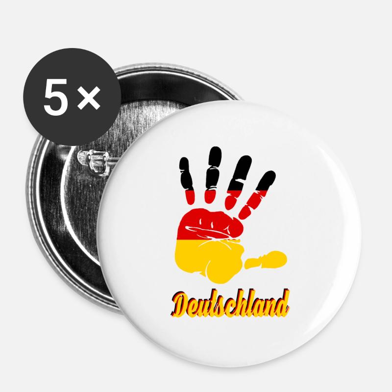Germany Handball - Fan Design - Buttons large 2.2''/56 mm (5-pack) - white