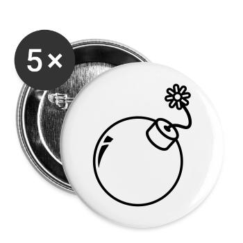 Exlosive Bomb - Lot de 5 grands badges (56 mm) - blanc - Devant