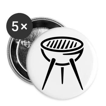 Grill BBQ - Buttons large 2.2''/56 mm (5-pack) - white - Front