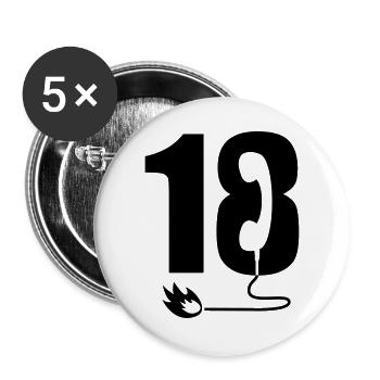 18 - Lot de 5 grands badges (56 mm) - blanc - Devant