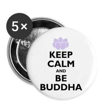 be buddha - Buttons groß 56 mm (5er Pack) - Weiß - Vorne