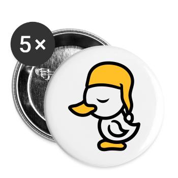 muetze muede bett schlafen schlafmuetze abend erho - Buttons groß 56 mm (5er Pack) - Weiß - Vorne