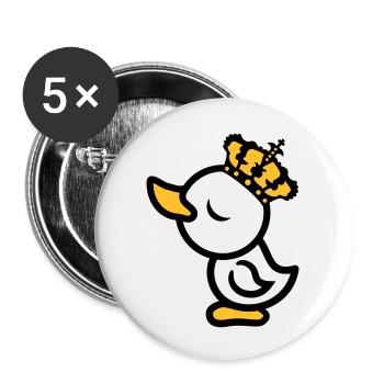eitel koenig koenigin prinzessin chick krone arrog - Buttons groß 56 mm (5er Pack) - Weiß - Vorne