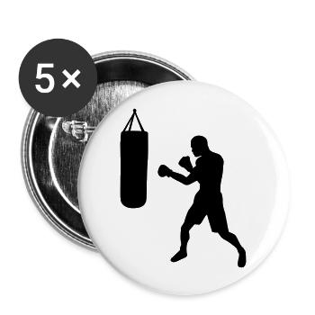 Boxen - Buttons groß 56 mm (5er Pack) - Weiß - Vorne