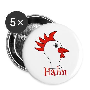 Partner Shirt Rooster - Buttons large 2.2''/56 mm (5-pack) - white - Front