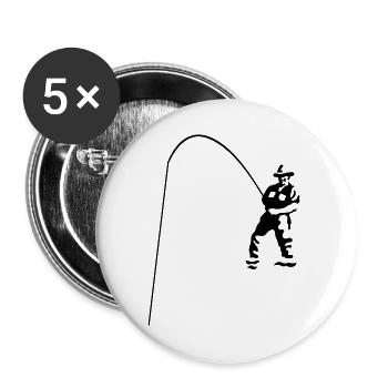Angler - Buttons groß 56 mm (5er Pack) - Weiß - Vorne
