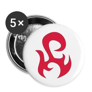 tribal - Lot de 5 grands badges (56 mm) - blanc - Devant