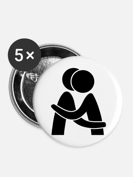 Hug - Buttons groß 56 mm (5er Pack) - Weiß