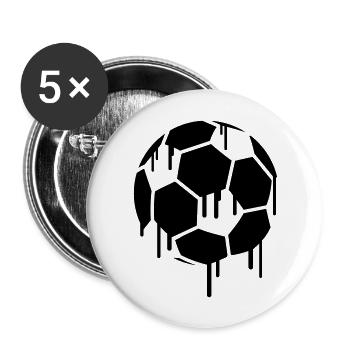 Soccer Graffiti - Buttons groß 56 mm (5er Pack) - Weiß - Vorne