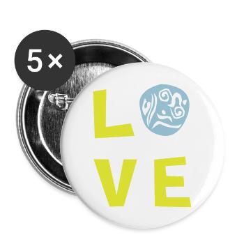 AMOUR TRI 2c - Lot de 5 grands badges (56 mm) - blanc - Devant