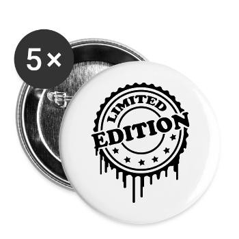 Limited Edition Graffiti - Buttons groß 56 mm (5er Pack) - Weiß - Vorne