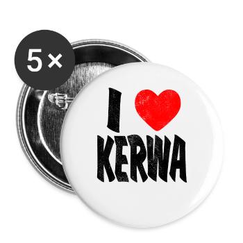 Kerwa Kirchweih Franken I Love Costume Gift - Buttons large 2.2''/56 mm (5-pack) - white - Front