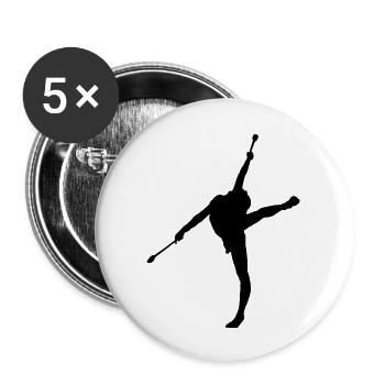Rhythmic Gymnastics 1 - Buttons large 2.2''/56 mm (5-pack) - white - Front