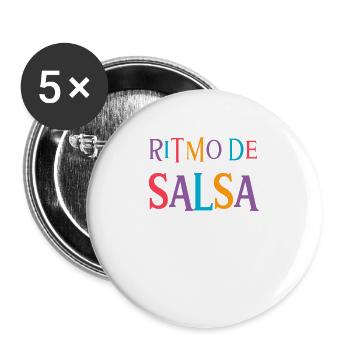 Salsa Rhythm Salsa Dance T-Shirt - Buttons large 2.2''/56 mm (5-pack) - white - Front