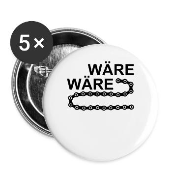 Serait la chaîne de vélos - Lot de 5 grands badges (56 mm) - blanc - Devant
