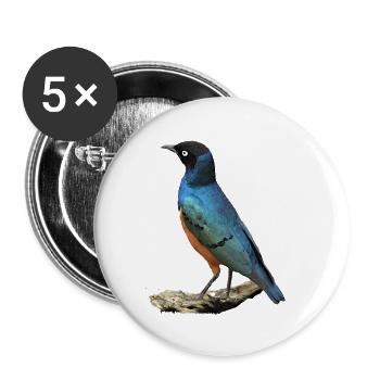 Shining Star - Bird - Africa - Kenya - Safari - Buttons large 2.2''/56 mm (5-pack) - white - Front