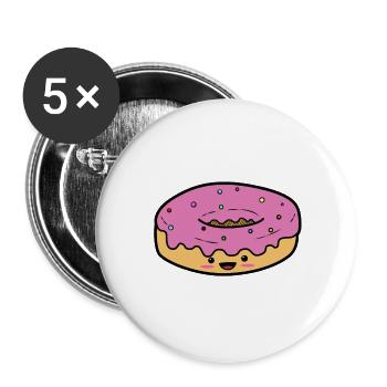Donut - Buttons groß 56 mm (5er Pack) - Weiß - Vorne