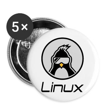 linux - Buttons large 2.2''/56 mm (5-pack) - white - Front