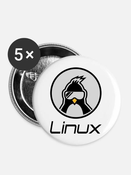 linux - Buttons large 2.2''/56 mm (5-pack) - white