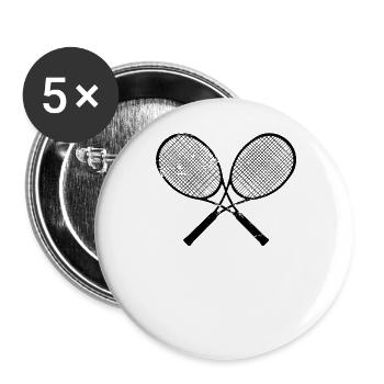 Tennis - Buttons groß 56 mm (5er Pack) - Weiß - Vorne
