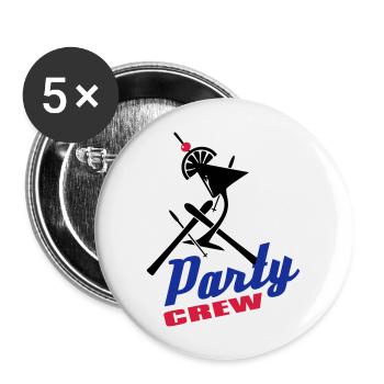 apres_ski_party_crew_3c - Buttons groß 56 mm (5er Pack) - Weiß - Vorne