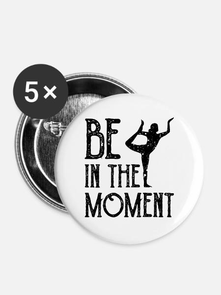 Yoga - Buttons groß 56 mm (5er Pack) - Weiß