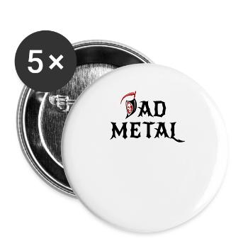 Death Metal DAD - Cadeau de la fête des pères - Lot de 5 grands badges (56 mm) - blanc - Devant