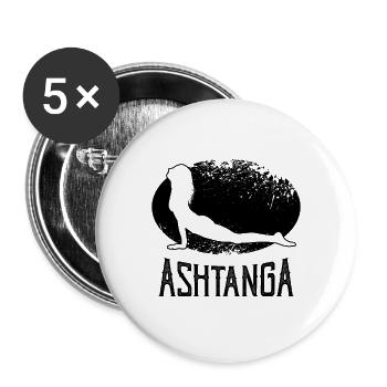 Ashtanga Yoga - Buttons groß 56 mm (5er Pack) - Weiß - Vorne
