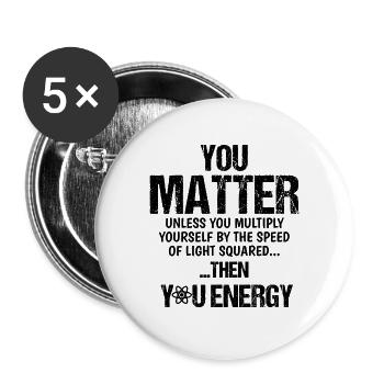 physics - Buttons large 2.2''/56 mm (5-pack) - white - Front