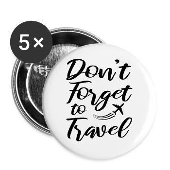Travel - Buttons large 2.2''/56 mm (5-pack) - white - Front