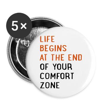 Motivation - Buttons groß 56 mm (5er Pack) - Weiß - Vorne