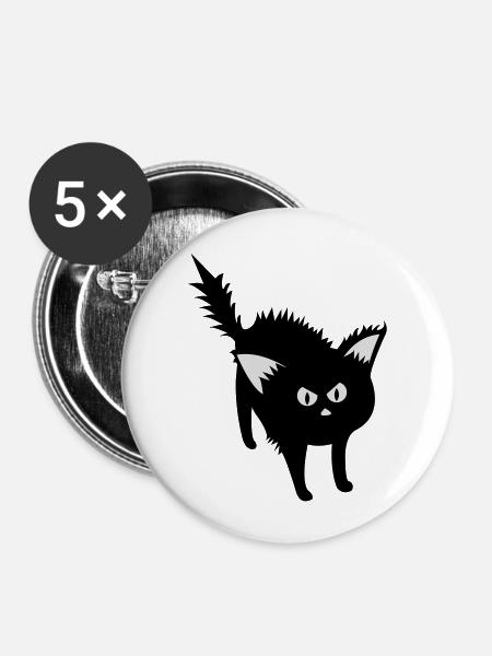 kater - Buttons groß 56 mm (5er Pack) - Weiß