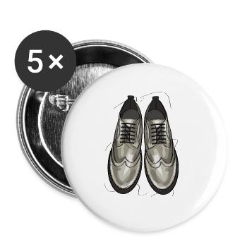 Stylish shoes - Buttons large 2.2''/56 mm (5-pack) - white - Front