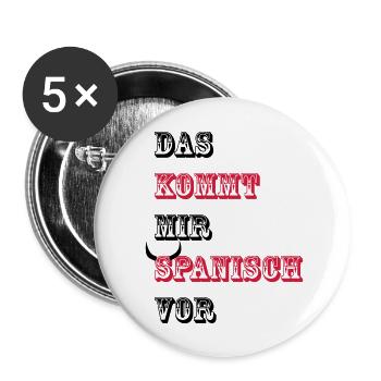 Das kommt mir Spanisch vor - Buttons groß 56 mm (5er Pack) - Weiß - Vorne