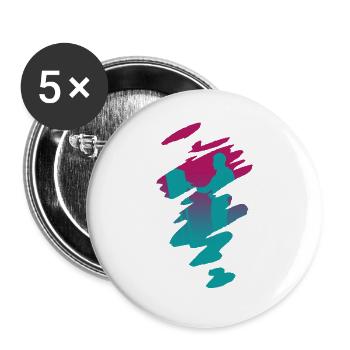 Painter at art - painter at the art - Buttons large 2.2''/56 mm (5-pack) - white - Front
