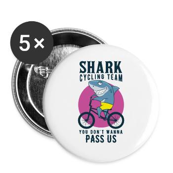 Fahrrad - Buttons groß 56 mm (5er Pack) - Weiß - Vorne